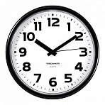 Часы настенные TROYKA 91900945, круг, белые, черная рамка, 23×23×4 см