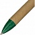 превью Ручка шариковая автоматическая одноразовая синяя (зеленый корпус, толщина линии 0.7 мм)