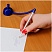 превью Ручка шариковая настольная OfficeSpace «Reception» синяя, 0.7мм, синий корпус
