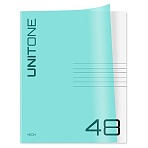 Тетрадь 48л. клетка BG «UniTone. Neon», пластиковая обложка, неон голубой