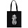Сумка-шоппер Арт и Дизайн «Ананас», 35×42см., черная, фольга