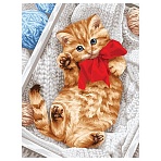 Картина по номерам на холсте ТРИ СОВЫ «Милый котенок», 40×50, с акриловыми красками и кистями