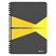 превью Бизнес-тетрадь Leitz Office Card А5 90 листов серая с желтым в клетку съемная линейка-закладка на спирали (164х210 мм)