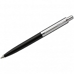 Ручка шариковая Luxor «Star» синяя, 1.0мм, корпус черный/хром, кнопочный механизм