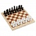 превью Набор игр ТРИ СОВЫ 2в1 «Шахматы, шашки», обиходные, пластиковые с деревянной доской 29×29см