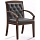 Конференц-стул Echair-422 KR (рециклированная кожа черная, дерево темный орех)