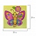 превью Картина стразами (алмазная мозаика) 20×20 см, ЮНЛАНДИЯ «Бабочка», картон