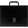 Папка-портфель Комус пластиковая A4 черная (40×240×340 мм, 6 отделений)