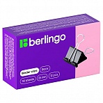 Зажимы для бумаг 25мм, Berlingo, 12шт., черные, картонная коробка