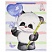 превью Пакет подарочный 26.5×12.7×33 см ЗОЛОТАЯ СКАЗКА «Lovely Panda», глиттер, белый с голубым