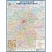 превью Настенная карта Центрального Федерального округа + Санкт-Петербург территориально-административная 1:900 000