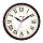 Часы настенные TROYKA 91931915, круг, белые, коричневая рамка, 23×23×4 см