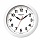 Часы настенные TROYKA 11110118, круг, белые, белая рамка, 29×29×3.5 см
