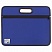 превью Сумка пластиковая BRAUBERG, А4+, 390×315×70 мм, на молнии, внешний карман, фактура бисер, синяя