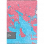 Папка-уголок Berlingo «Haze», 200мкм, розовая/голубая, с рисунком, с эффектом блесток