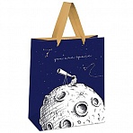 Пакет подарочный 11×14×6.5см MESHU «Space», отд. фольгой, матовая ламинация