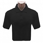 Рубашка поло черная с коротким рукавом (размер XXXL, 190 г/кв. м. )