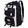 Рюкзак BRAUBERG COMBO, сумка-шоппер, косметичка, пенал В ПОДАРОК, белый/черный, 42×30х14 см