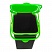 превью Контейнер для мусора Пуро 18 л пластик черный/зеленый (29.5×34.5×35 см)