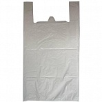 Пакет-майка ПНД 30 мкм белый (40+18×70 см, 50 штук в упаковке)