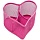 Настольная подставка Berlingo «Steel&Style», металлическая, в виде сердца, 3 секции, розовая