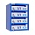 Ящик почтовый ЯП-1 1-секционный металлический белый/синий (240 x 85 x 350 мм)