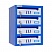 превью Ящик почтовый ЯПС-3 4-секционный металлический белый/синий (310 x 320 x 420 мм)