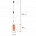 превью Сметка-метелка для смахивания пыли ЛАЙМА, телескопическая ручка нержавеющая сталь, 160 см, оранжевая