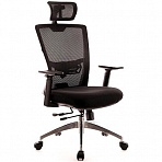 Кресло для руководителя Everprof Polo S черное (сетка/ткань, металл)