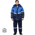 Куртка рабочая зимняя мужская з43-КУ с СОП васильковая/синяя (размер 52-54, рост 182-188)
