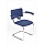 Конференц-стул Silwia Arm синий (искусственная кожа/металл хромированный)