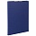 Папка-планшет STAFF, А4 (310×230 мм), с прижимом и крышкой, пластик, синяя, 0.5 мм, 229220