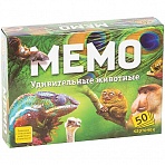 Игра настольная Нескучные игры «Мемо. Удивительные животные», 50 карточек, картон. коробка