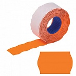 Этикет-лента 26×16 мм, волна, оранжевая, комплект 5 рулонов по 800 шт., BRAUBERG