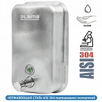 Диспенсер для жидкого мыла ЛАЙМА PROFESSIONAL, 1 л, нержавеющая сталь, матовый, 605395