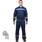 Костюм рабочий летний мужской л20-КБР синий/васильковый с СОП (размер 56-58, рост 182-188)