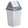 Ведро-контейнер для мусора (урна) Idea «Свинг», 25л, качающаяся крышка, пластик, мраморный
