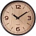 превью Часы настенные ход плавный, Troyka 77774731, круглые, 30×30×5, коричневая рамка