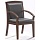 Конференц-стул Echair-421 KR (рециклированная кожа черная, дерево темный орех)
