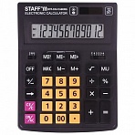 Калькулятор настольный STAFF PLUS STF-333-BKRG (200×154 мм) 12 разрядов, ЧЕРНО-ОРАНЖЕВЫЙ, 250460