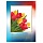 Бланк «Поздравительный», А4 (в развороте 420×297 мм), мелованный картон, фольга, BRAUBERG, «Тюльпаны»