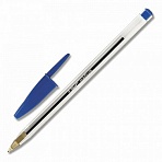Ручки шариковые BIC, набор 4 шт., «Cristal Original», пластиковая упаковка с европодвесом, синие