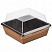 превью Бумажный контейнер OneClick для салатов, для второго 550 мл черный (130×130×45 мм, 400 штук в упаковке)