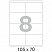 превью Этикетки MEGA Label (105*70мм, белые, 8шт. на листе A4, 25 листов)