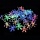 Электрогирлянда светодиодная ЗОЛОТАЯ СКАЗКА «Снежинки», 30 ламп, 3 м, многоцветная