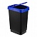 превью Ведро для мусора Idea Твин 25 л пластик черный/синий (26×33×47 см)