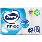Бумага туалетная ZEWA Plus 144090 белая 2-сл.12рул./уп.
