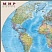 превью Карта настенная «Мир. Политическая карта», М-1:25 млн., размер 122×79 см, ламинированная, тубус