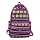 Рюкзак BRAUBERG молодежный, «Фиолетовые узоры», канвас, 47×32×14 см