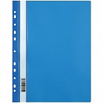 Папка-скоросшиватель пластик. перф. OfficeSpace, А4, 120мкм, синяя с прозр. верхом